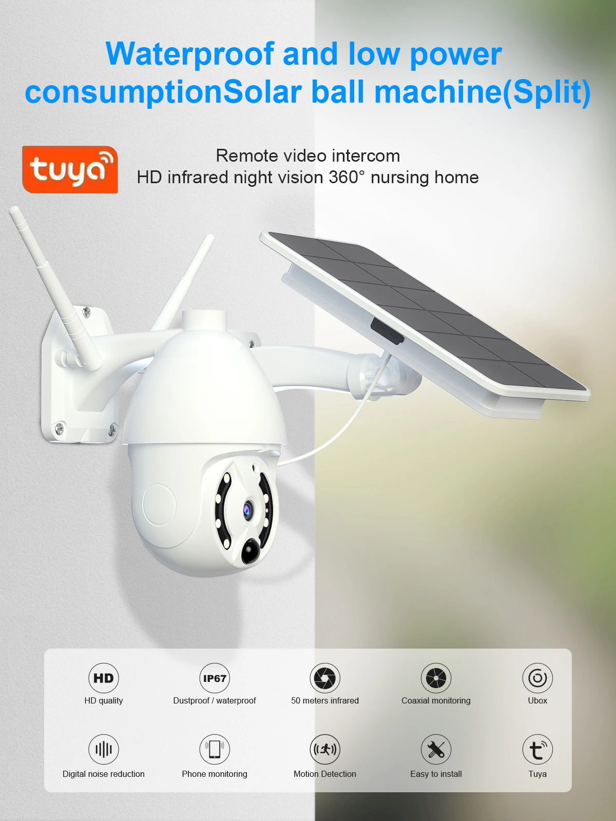 Tuya Solar Camera WIFI 4G Video Surveillance WiFi Outdoor PTZ 1080P Wireless IP Camera CCTV Dome IP66 Battery Security Camera
Tuya Solar Camera WIFI 4G Video Surveillance WiFi Outdoor PTZ 1080P Wireless IP Camera CCTV Dome IP66 Battery Security Camera