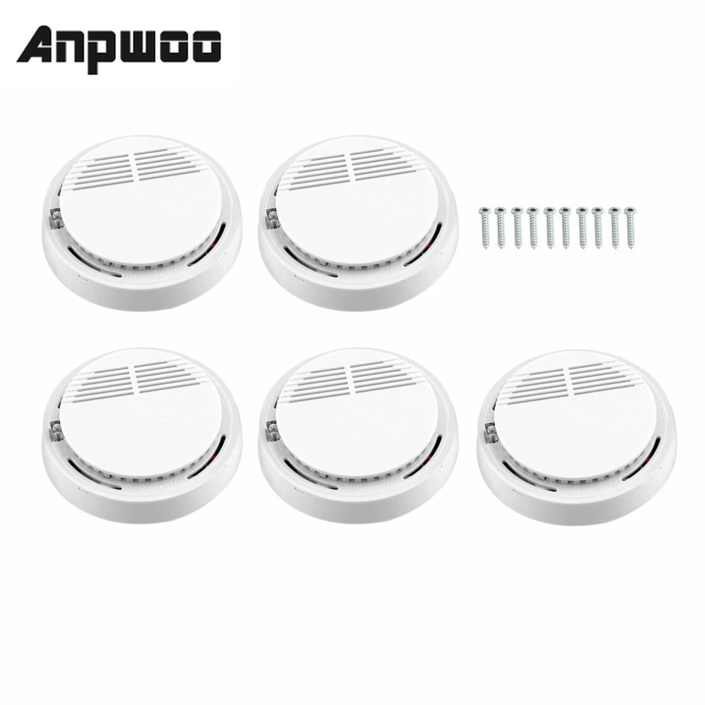 ANPWOO 5Pcs 10Pcs Smoke Sensor Alarm Sensitive Photoelectric Independent Fire Smoke Detector for home security alarm system
ANPWOO 5Pcs 10Pcs Smoke Sensor Alarm Sensitive Photoelectric Independent Fire Smoke Detector for home security alarm system