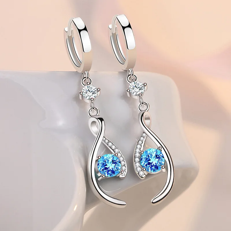 Fashion Lady Silver 925 Sterling Earrings Women Jewelry Classic Zircon Water Drop Tassel Long Earrings Female Cool Hoops Bijou
Fashion Lady Silver 925 Sterling Earrings Women Jewelry Classic Zircon Water Drop Tassel Long Earrings Female Cool Hoops Bijou