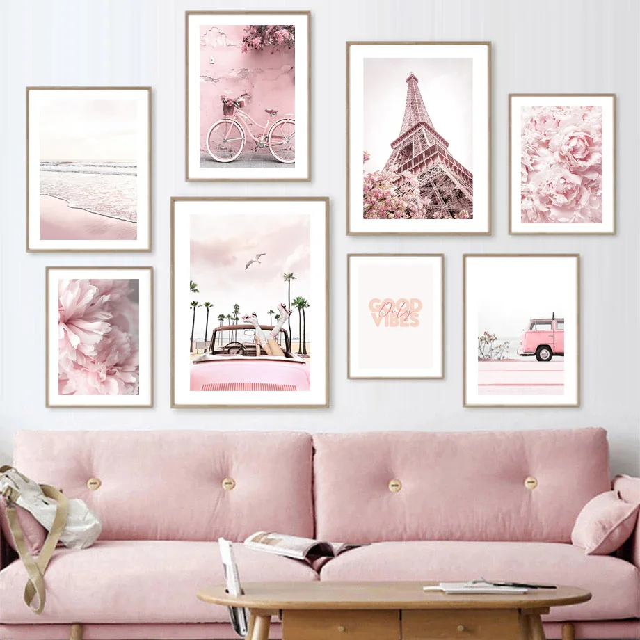 Pink Landscape Wall Art Print Canvas Painting Beach Sky Car Bike Peony Flower Nordic Poster Wall Picture For Living Room Decor
Pink Landscape Wall Art Print Canvas Painting Beach Sky Car Bike Peony Flower Nordic Poster Wall Picture For Living Room Decor