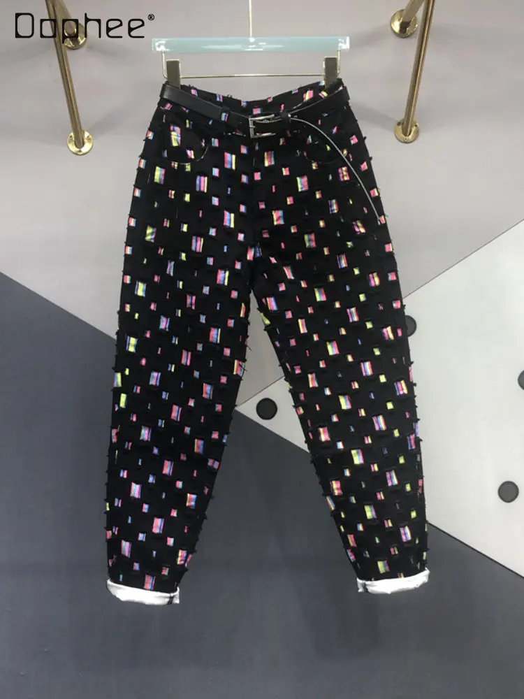 Streetwear Ripped Color Patch Harem Pants for Women 2023 Spring New Woman Versatile High Waist Slimming Denim Jeans Mujer
Streetwear Ripped Color Patch Harem Pants for Women 2023 Spring New Woman Versatile High Waist Slimming Denim Jeans Mujer