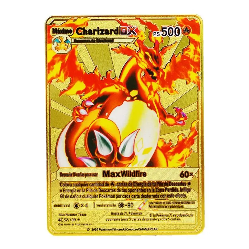 8,8x6,3 см покемон Пикачу драдракофэ Charizard Mewtwo Gx самодельный золотой автомобиль металлическая карточка Аниме игровая коллекция карт подарочные игрушки
8,8x6,3 см покемон Пикачу драдракофэ Charizard Mewtwo Gx самодельный золотой автомобиль металлическая карточка Аниме игровая коллекция карт подарочные игрушки