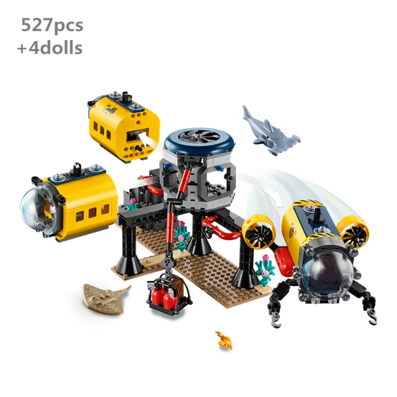 NEW City Ocean Exploration Base Building Blocks Crane Submarine Underwater Drone Model Kit Compatible With Bricks Toys For Kids 
NEW City Ocean Exploration Base Building Blocks Crane Submarine Underwater Drone Model Kit Compatible With Bricks Toys For Kids