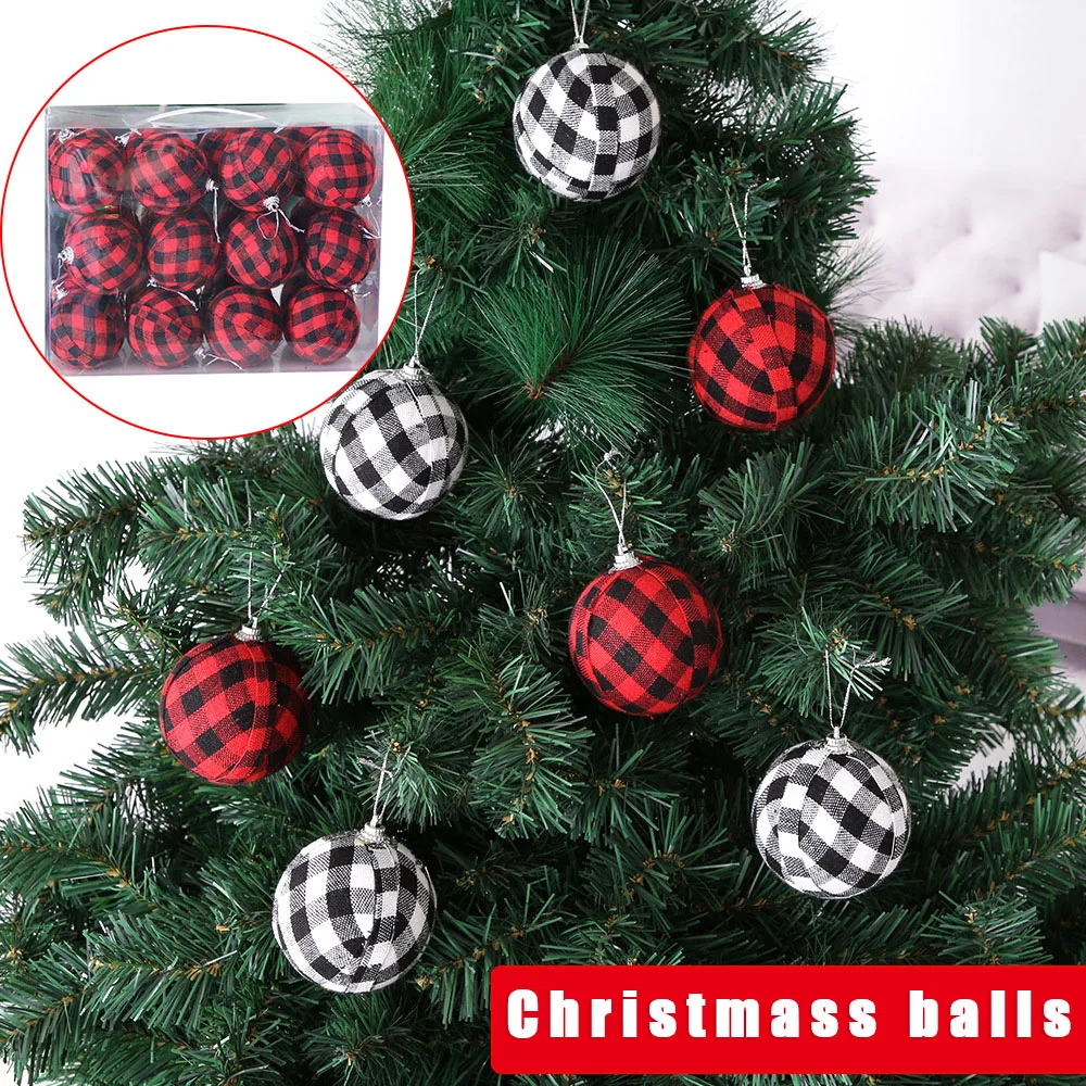 6/24PCS Christams Plaid Fabric Ball Decorative Plaid Ball Xmas Tree Hanging Ornament Festival Home Party Supply YN17
6/24PCS Christams Plaid Fabric Ball Decorative Plaid Ball Xmas Tree Hanging Ornament Festival Home Party Supply YN17