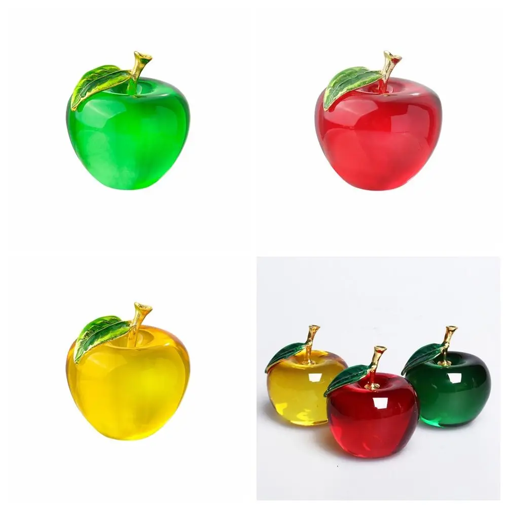 

Tricolor Crystal Fruit Simulation Fruit Coloured Glaze Glass Craft Coloured Glaze Fruit Quartz High Color Saturation Car