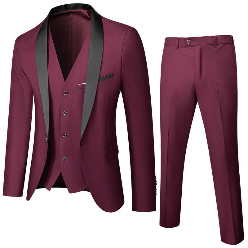 Wedding Eveing Dress 3 Pieces Jacket+pants+vest Men Suit Set Slim Fit Tuxedo Male Blazer Customized British Style Bride Clothing
Wedding Eveing Dress 3 Pieces Jacket+pants+vest Men Suit Set Slim Fit Tuxedo Male Blazer Customized British Style Bride Clothing