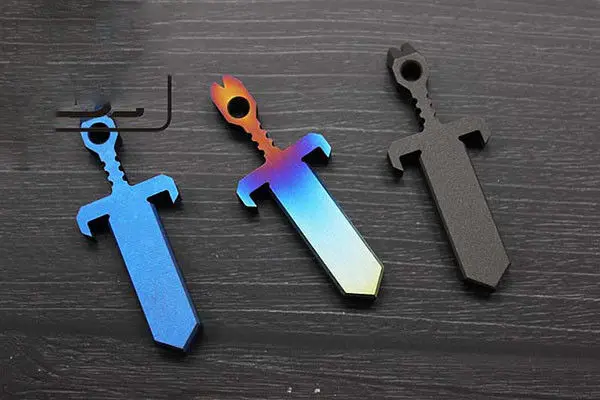 Titanium Sword Crowbar Pry Bar Keychain Knife Paracord Ti Necklace Pendant Gift 
Titanium Sword Crowbar Pry Bar Keychain Knife Paracord Ti Necklace Pendant Gift