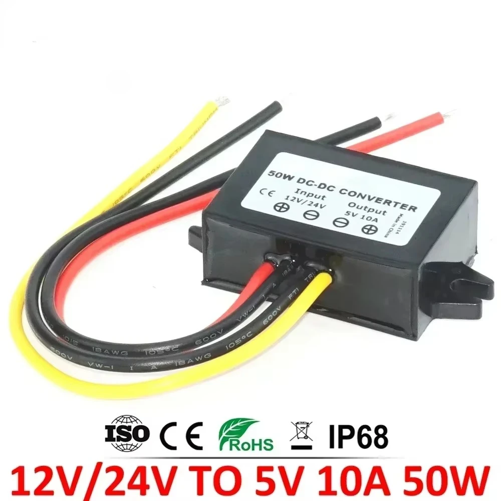 WAOHEI Понижающий преобразователь 12/24В в 5В
WAOHEI Понижающий преобразователь 12/24В в 5В