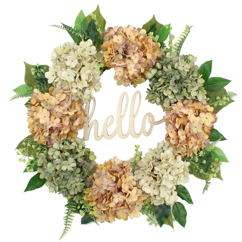 Y5LE Hello Hydrangea Wreath Artificial Hanging Wedding Ornament for Spring Garden Yard Front Door Decoration Gift
Y5LE Hello Hydrangea Wreath Artificial Hanging Wedding Ornament for Spring Garden Yard Front Door Decoration Gift