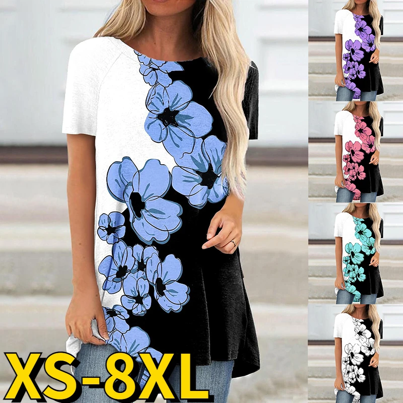 2023 Flower Printing Tee Summer Women's Fashion Comfortable Short Sleeve Simple Style Tops Everyday Round Neck T-shirt XS-8XL
2023 Flower Printing Tee Summer Women's Fashion Comfortable Short Sleeve Simple Style Tops Everyday Round Neck T-shirt XS-8XL