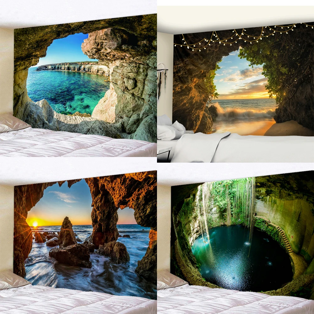 Ocean Beach Reef Cave Wall Tapestry Landscape Forest Waterfall Cloth Wall Hanging Tapestries Decor Wall Carpet Beach Tapestry
Ocean Beach Reef Cave Wall Tapestry Landscape Forest Waterfall Cloth Wall Hanging Tapestries Decor Wall Carpet Beach Tapestry