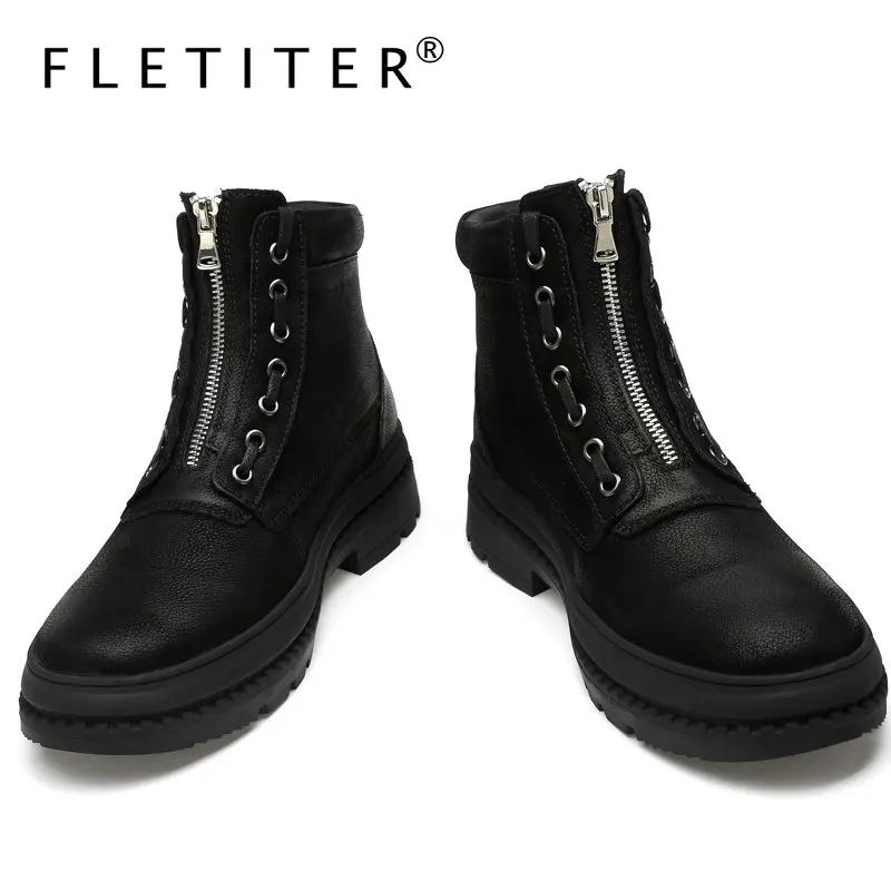 Men Fashion Front zip Ankle Boots Genuine Leather British Mens Boot High Quality Casual for man Shoes Waterproof Male Botas
Men Fashion Front zip Ankle Boots Genuine Leather British Mens Boot High Quality Casual for man Shoes Waterproof Male Botas