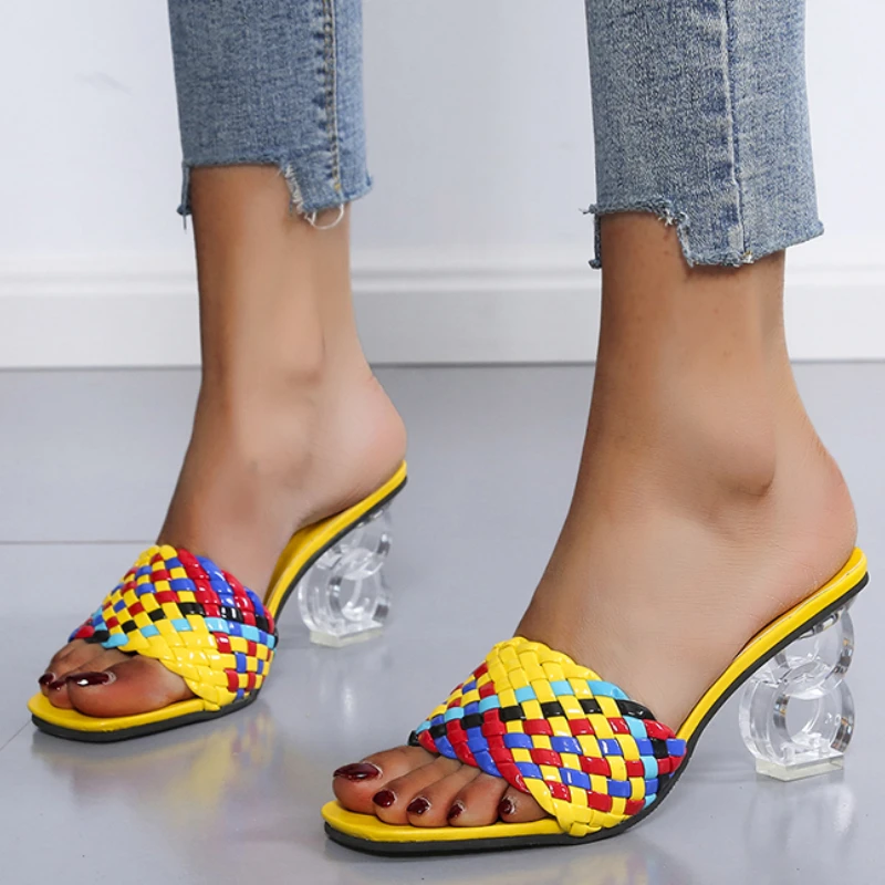 2022 Summer Square Toe High Heels Ladies Sandal Women High Quality Cross Weave Pumps Mujer Street Party High Heels Shoe
2022 Summer Square Toe High Heels Ladies Sandal Women High Quality Cross Weave Pumps Mujer Street Party High Heels Shoe