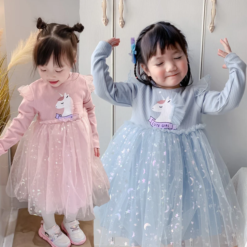 2022 New Unicorn Girls Dress Spring Full Sleeve Cartoon Star Lace Mesh Cute Princess Dresses For Girl Children Birthday Present
2022 New Unicorn Girls Dress Spring Full Sleeve Cartoon Star Lace Mesh Cute Princess Dresses For Girl Children Birthday Present