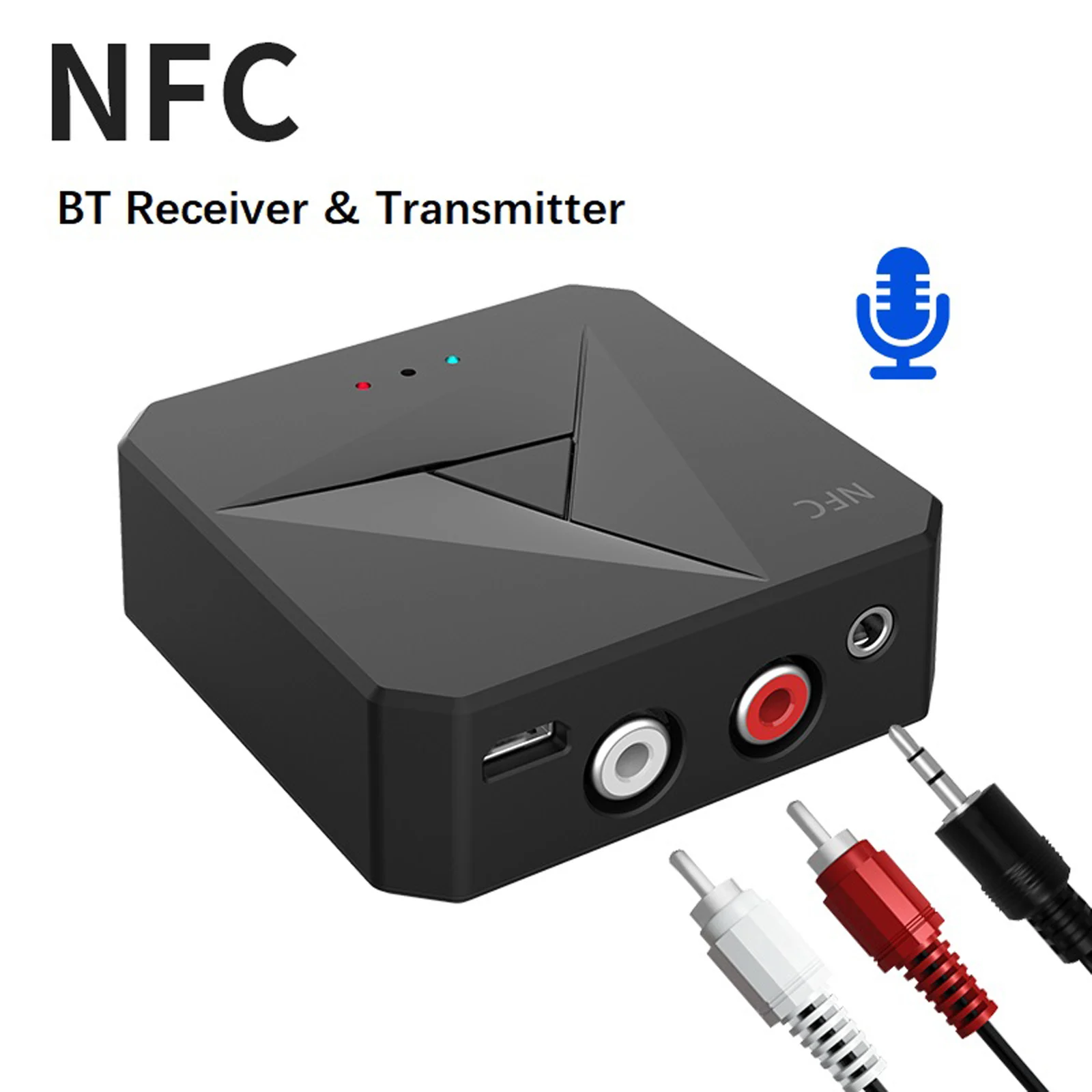 M21 2 in 1 Bluetooth 5.0 Transmitter Receiver Wireless Audio Adapter 3.5mm AUX 2RCA Music Adapter with Microphone for TV Speaker
M21 2 in 1 Bluetooth 5.0 Transmitter Receiver Wireless Audio Adapter 3.5mm AUX 2RCA Music Adapter with Microphone for TV Speaker