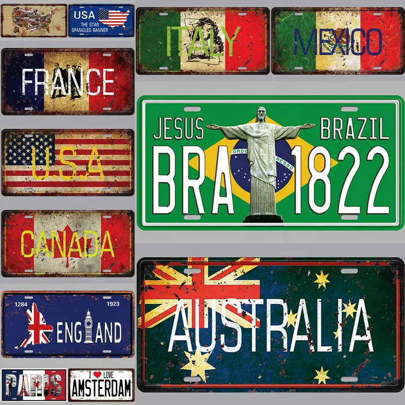 Rust Wall Country Metal Sign Tin Sign Licenses Plate Decor Plaque Metal Vintage Man Cave Bar Pub Club Decoration 30x15cm
Rust Wall Country Metal Sign Tin Sign Licenses Plate Decor Plaque Metal Vintage Man Cave Bar Pub Club Decoration 30x15cm