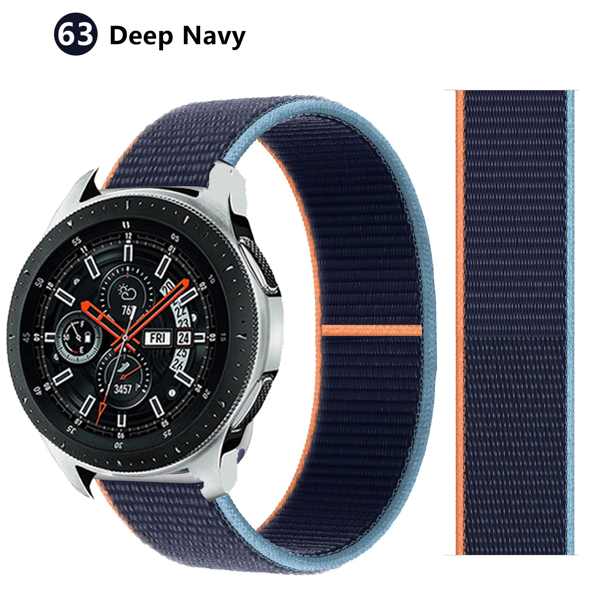 Ремешок тканый нейлоновый для Samsung Galaxy Watch 3 Active 1 2 Универсальный сменный Браслет