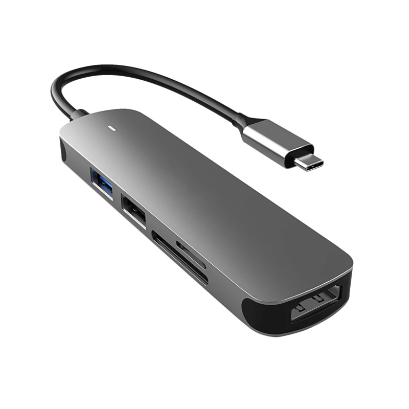 5 in 1 Docking Station,Multi-Function HUB Type-C Converter 5Gbps TF/SD Card 4K/30Hz USB 2.0 Adapter for Laptop,Computer
5 in 1 Docking Station,Multi-Function HUB Type-C Converter 5Gbps TF/SD Card 4K/30Hz USB 2.0 Adapter for Laptop,Computer