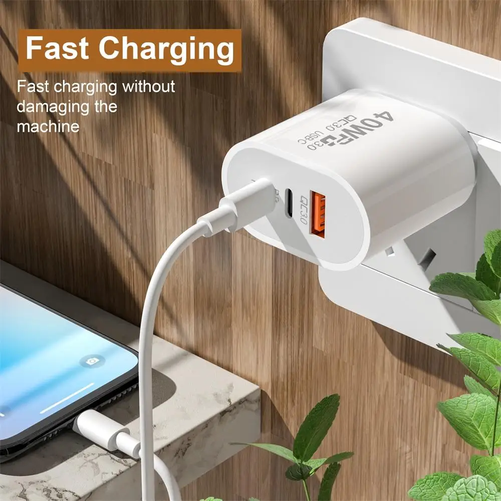 2023 Dual Pd40W QC3.0 Fast Charging Head 5v2a Charger Usb Travel Charger European Standard American Standard Charger
2023 Dual Pd40W QC3.0 Fast Charging Head 5v2a Charger Usb Travel Charger European Standard American Standard Charger