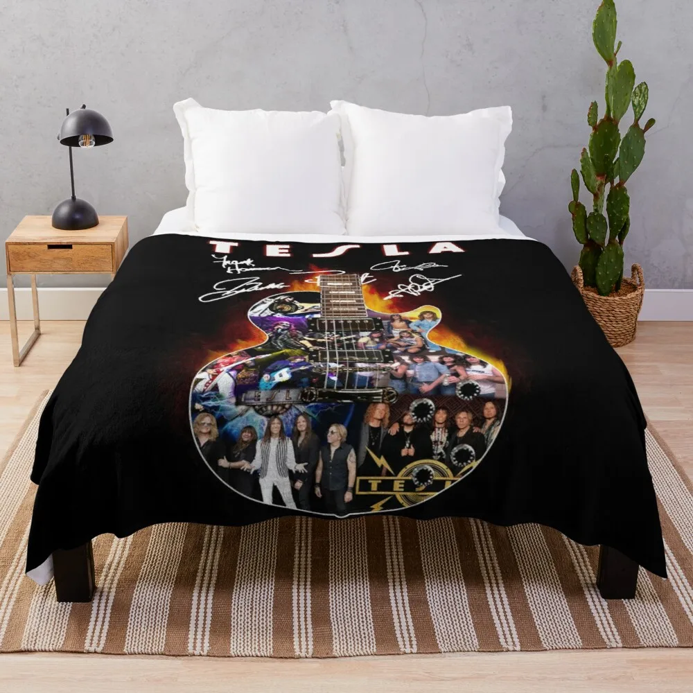 Tesla Band Rock Band Album Cover Photo Guitar And Signed Throw Blanket Summer Bedding Blankets
Tesla Band Rock Band Album Cover Photo Guitar And Signed Throw Blanket Summer Bedding Blankets