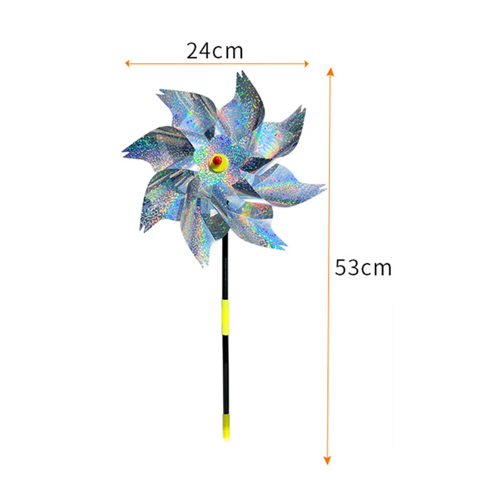 Pinwheel Bird Repellent Windmill Silver 4pcs Plastic Reflective Pinwheel Bird Protection Farmland Bird Catcher
Pinwheel Bird Repellent Windmill Silver 4pcs Plastic Reflective Pinwheel Bird Protection Farmland Bird Catcher