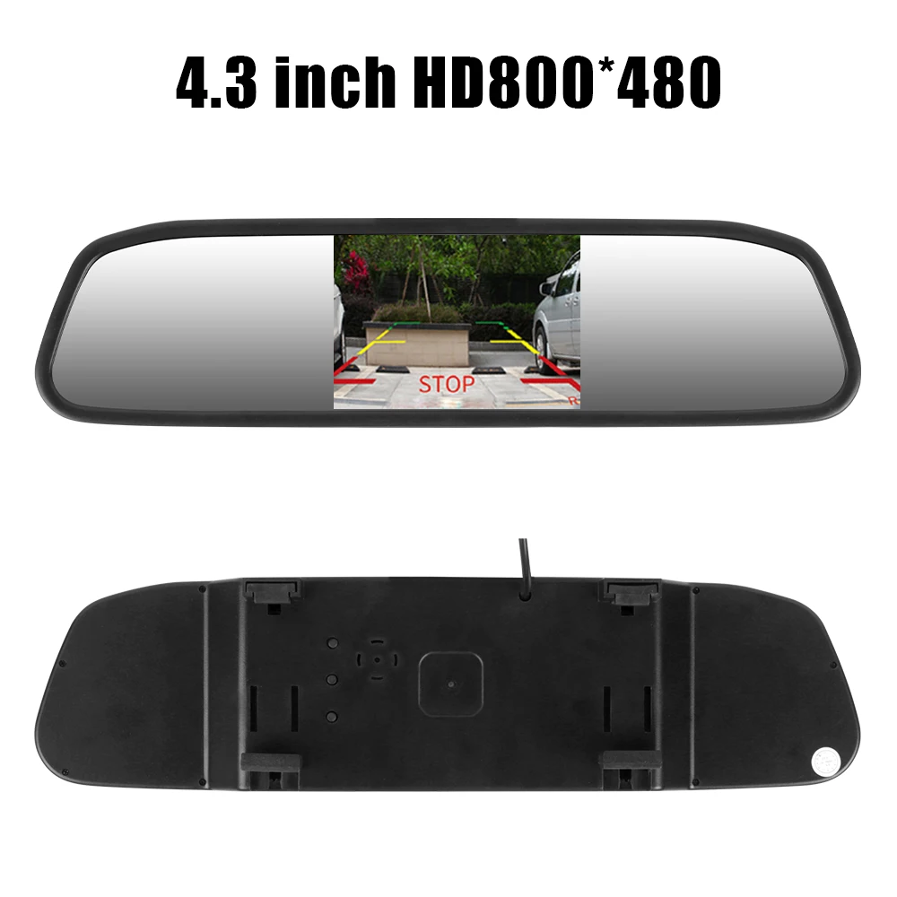 

Цветной ЖК-монитор TFT для автомобильного зеркала заднего вида, HD видео, монитор для парковки автомобиля, 4,3 дюйма, универсальное зеркало задн...