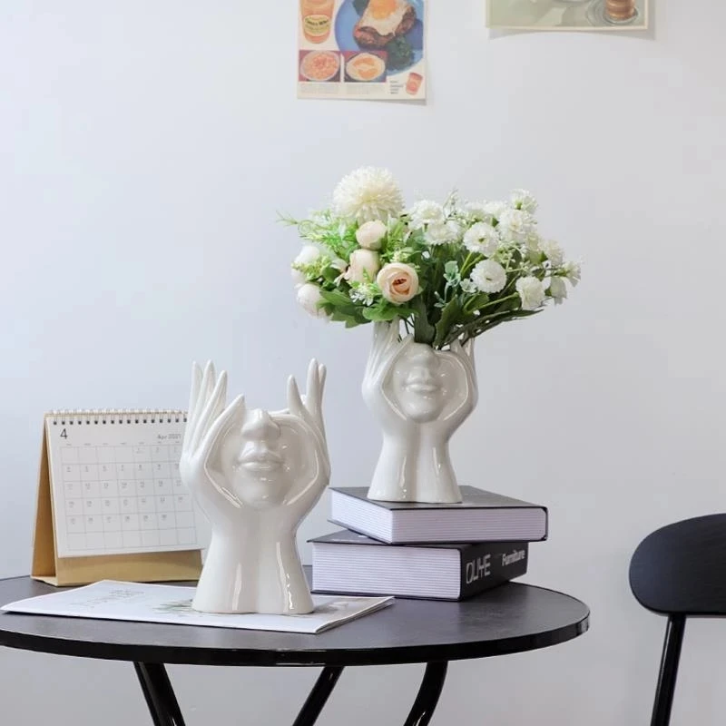 Керамическая ваза в скандинавском стиле для домашнего декора украшение комнаты