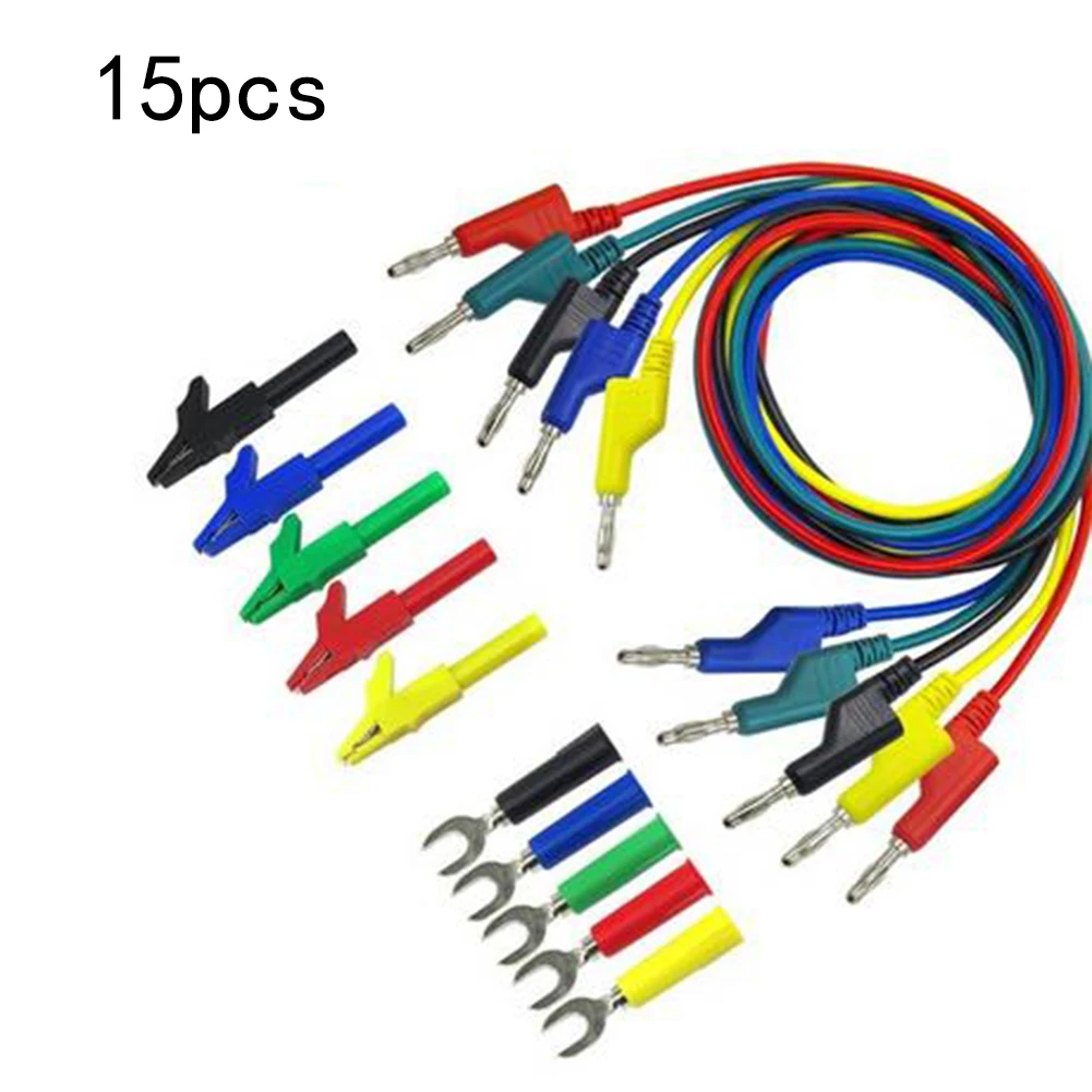 15Pcs 4mm Banana Plug Test Lead Kit Stackable Alligator Clip Multimeter Punch Test Probe Instrument Parts
15Pcs 4mm Banana Plug Test Lead Kit Stackable Alligator Clip Multimeter Punch Test Probe Instrument Parts