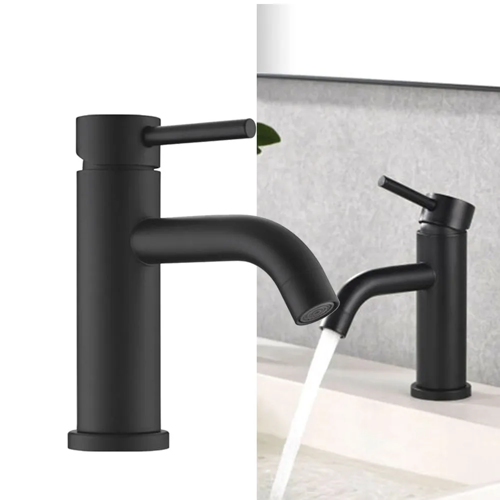 1pcs Matte Black Stainless Steel Bathroom Sink Faucet Modern Basin Mixer Tap Single Hole Handle Faucet Home Accessories
1pcs Matte Black Stainless Steel Bathroom Sink Faucet Modern Basin Mixer Tap Single Hole Handle Faucet Home Accessories