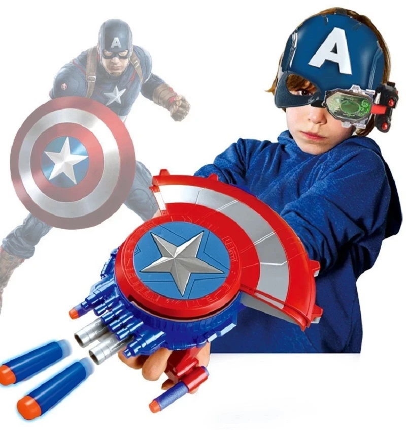 Защитная фигурка Капитана Америка Марвел, игрушечная пусковая установка, игрушки для стрельбы мальчиков, детские игрушки, деформированная мягкая пулевая маска для косплея, Детские аниме подарки 
Защитная фигурка Капитана Америка Марвел, игрушечная пусковая установка, игрушки для стрельбы мальчиков, детские игрушки, деформированная мягкая пулевая маска для косплея, Детские аниме подарки