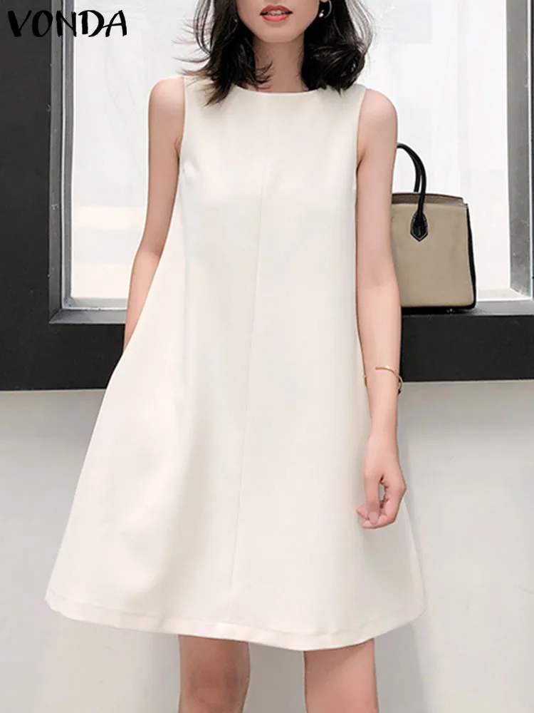 VONDA Women Summer Dress 2023 Sexy Solid Color Sleeveless Party Sundress Bohemian Loose Mini Vestidos Fashion Robe Femme Baggy
VONDA Women Summer Dress 2023 Sexy Solid Color Sleeveless Party Sundress Bohemian Loose Mini Vestidos Fashion Robe Femme Baggy