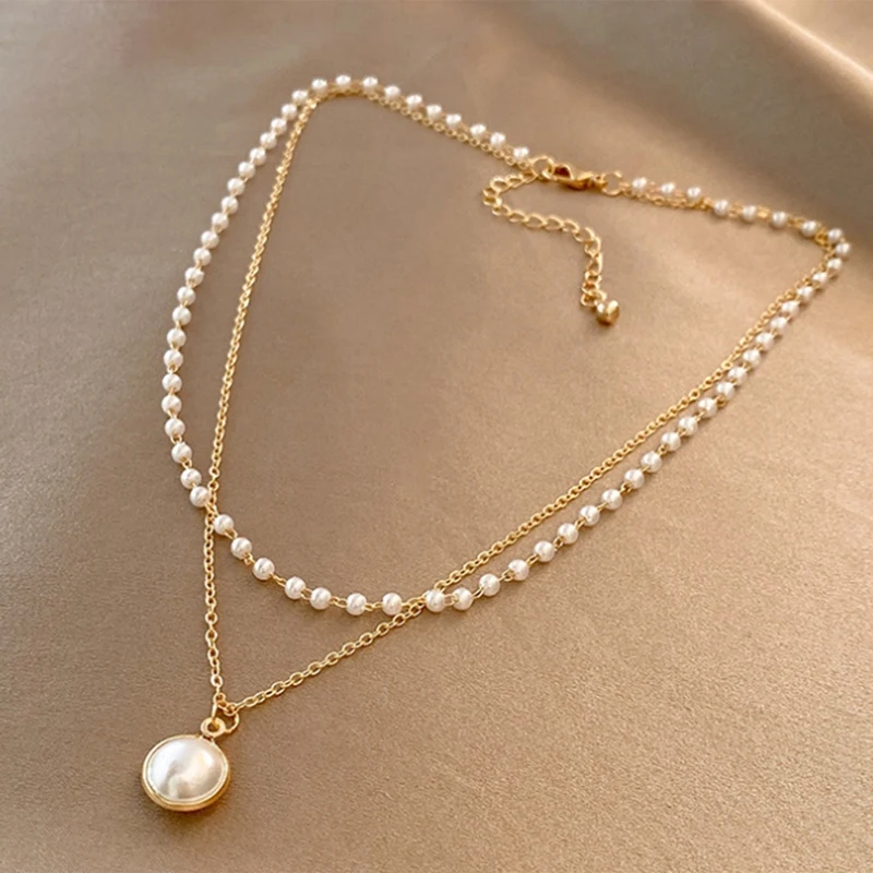 Super Beautiful Pearl Double Necklace Luxury Pearl Pendant Fashion Women Necklace Party Gift Jewelry
Super Beautiful Pearl Double Necklace Luxury Pearl Pendant Fashion Women Necklace Party Gift Jewelry