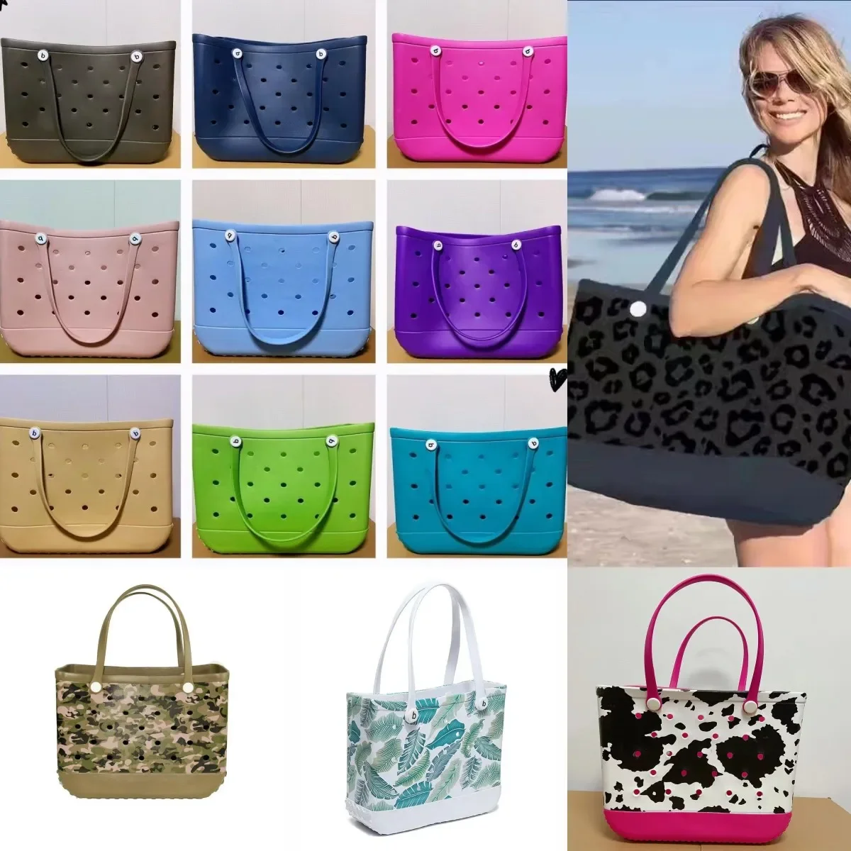 Beach Designer Beach Bog Handbag Extras Silicon Bag Bags Bogge Holes Rubber Bag Bags Large With Beach XL Boggs Tote
Beach Designer Beach Bog Handbag Extras Silicon Bag Bags Bogge Holes Rubber Bag Bags Large With Beach XL Boggs Tote
