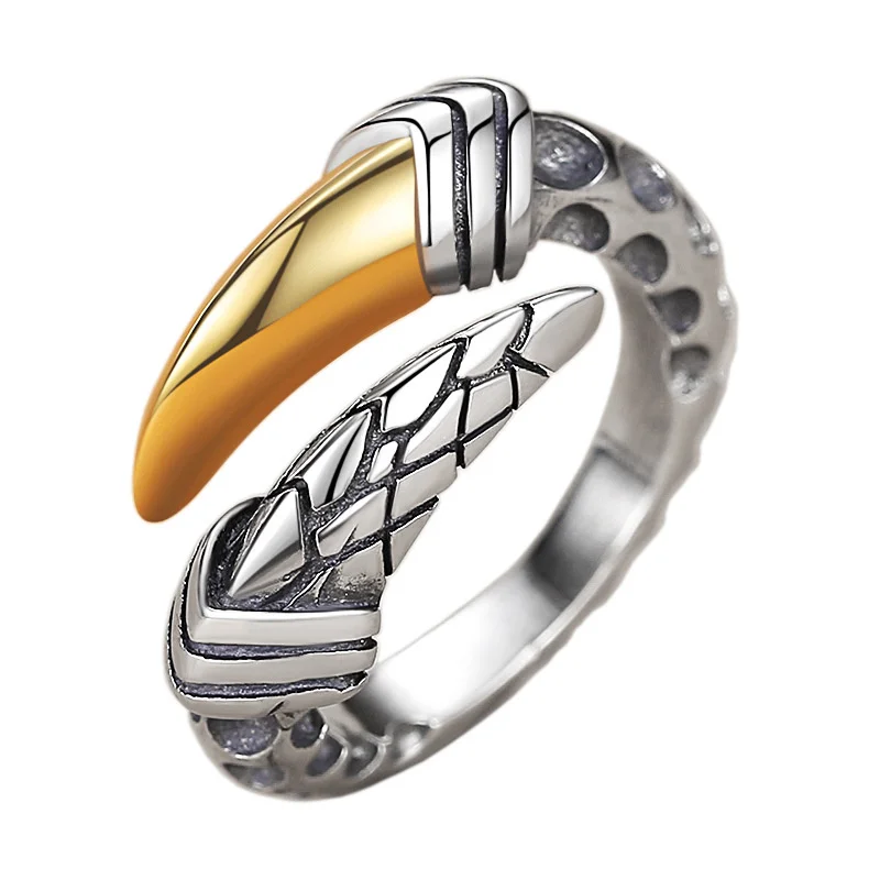 Personality Retro Dragon Claw Ring Male Finger Accessories Vintage Sterling 925 Silver Ring For Men Jewelry Adjustable
Personality Retro Dragon Claw Ring Male Finger Accessories Vintage Sterling 925 Silver Ring For Men Jewelry Adjustable