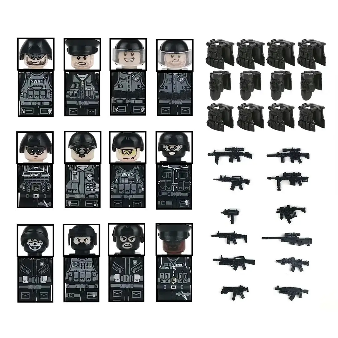 M8034 City Police Military Building Blocks City SWAT Team Weapons Figures Brick Mini Hobbies Toys for Children
M8034 City Police Military Building Blocks City SWAT Team Weapons Figures Brick Mini Hobbies Toys for Children