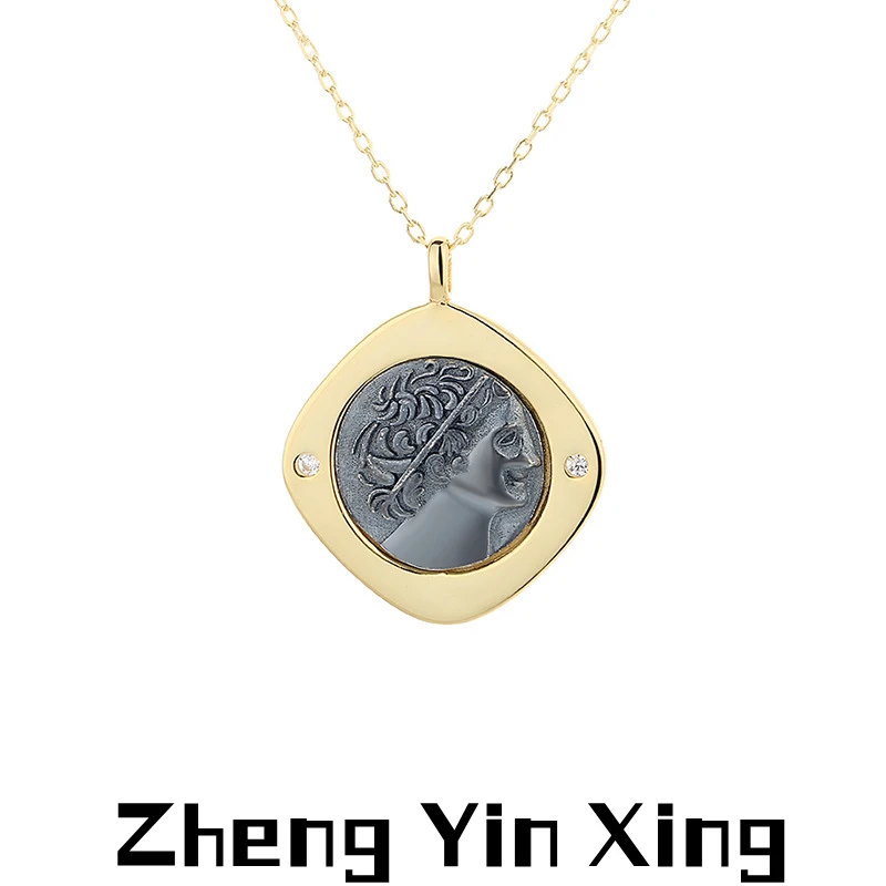Retro Roman 925 Silver Ancient Coin Relief Portrait Necklace European and American Design Sense Light Luxury Jewelry
Retro Roman 925 Silver Ancient Coin Relief Portrait Necklace European and American Design Sense Light Luxury Jewelry
