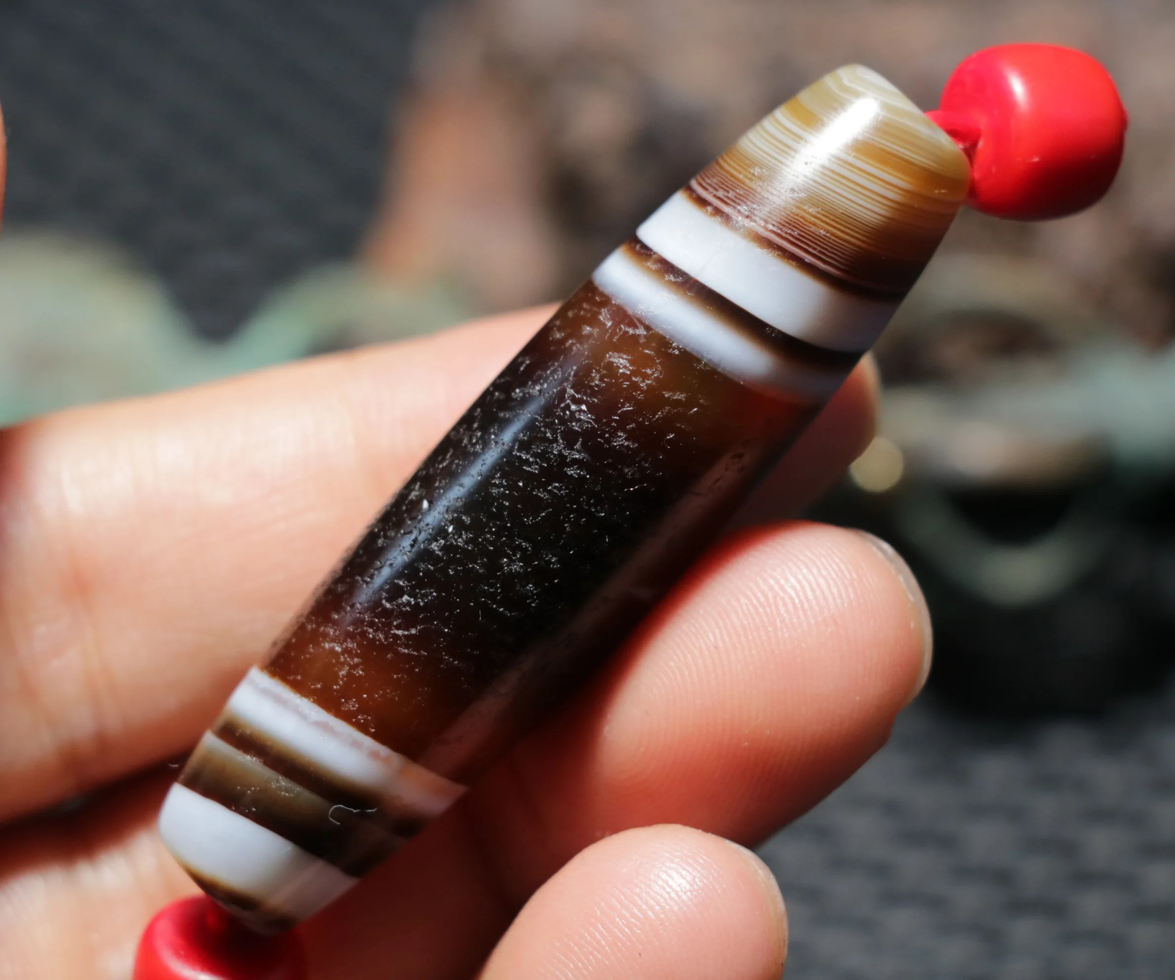 LKbrother Talisman Treasure Ultra Energy Tibetan Old Agate Natural Silkworm Stripes Be Rich dZi Bead Amulet UPD211202K01
LKbrother Talisman Treasure Ultra Energy Tibetan Old Agate Natural Silkworm Stripes Be Rich dZi Bead Amulet UPD211202K01
