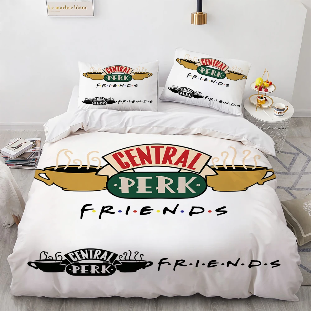 

New 3D Friends Sets Duvet Cover with Pillowcase Twin Full Queen King Double Single Size Bed Linen Women Adults Teens Bedding Set