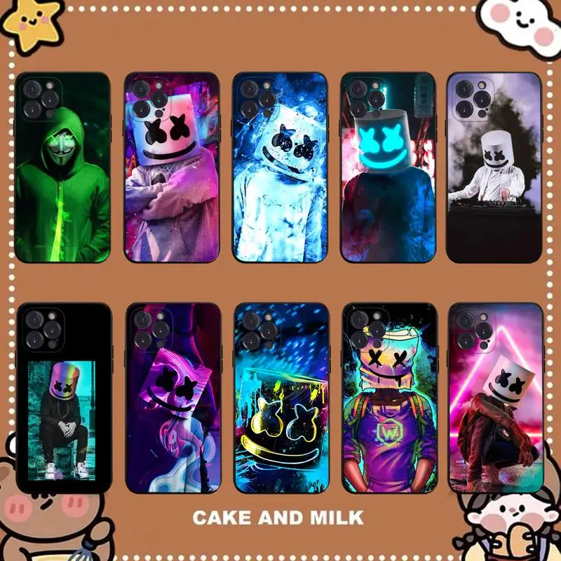 

DJ M-MarshmallowS Phone Case for iPhone 11 12 13 mini pro XS MAX 8 7 6 6S Plus X 5S SE 2020 XR case