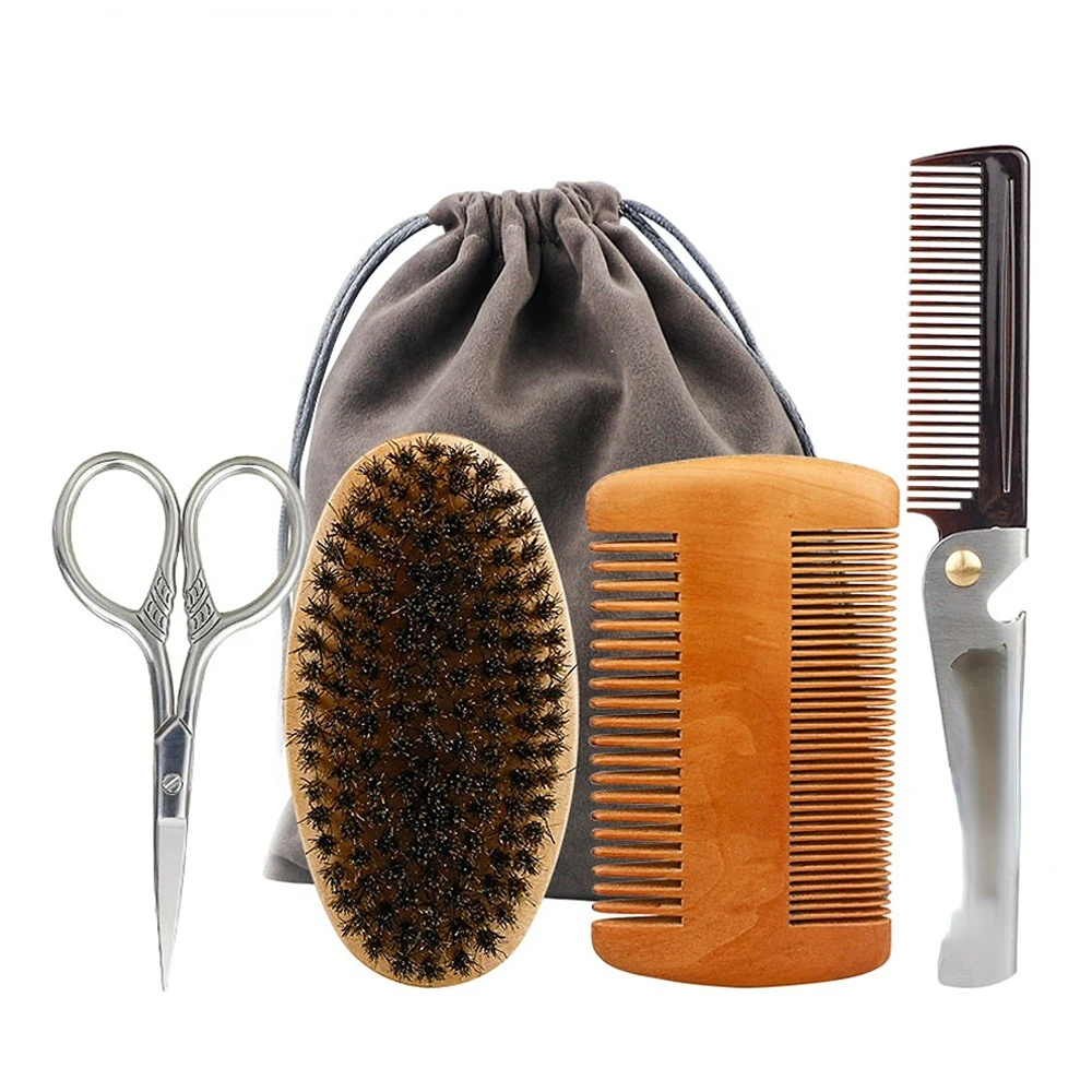 2/3/4Pcs Beard Set Mustache Grooming Scissors Care Set Massage Brush Beard Comb Wood Beard Grooming Kit For Men
2/3/4Pcs Beard Set Mustache Grooming Scissors Care Set Massage Brush Beard Comb Wood Beard Grooming Kit For Men