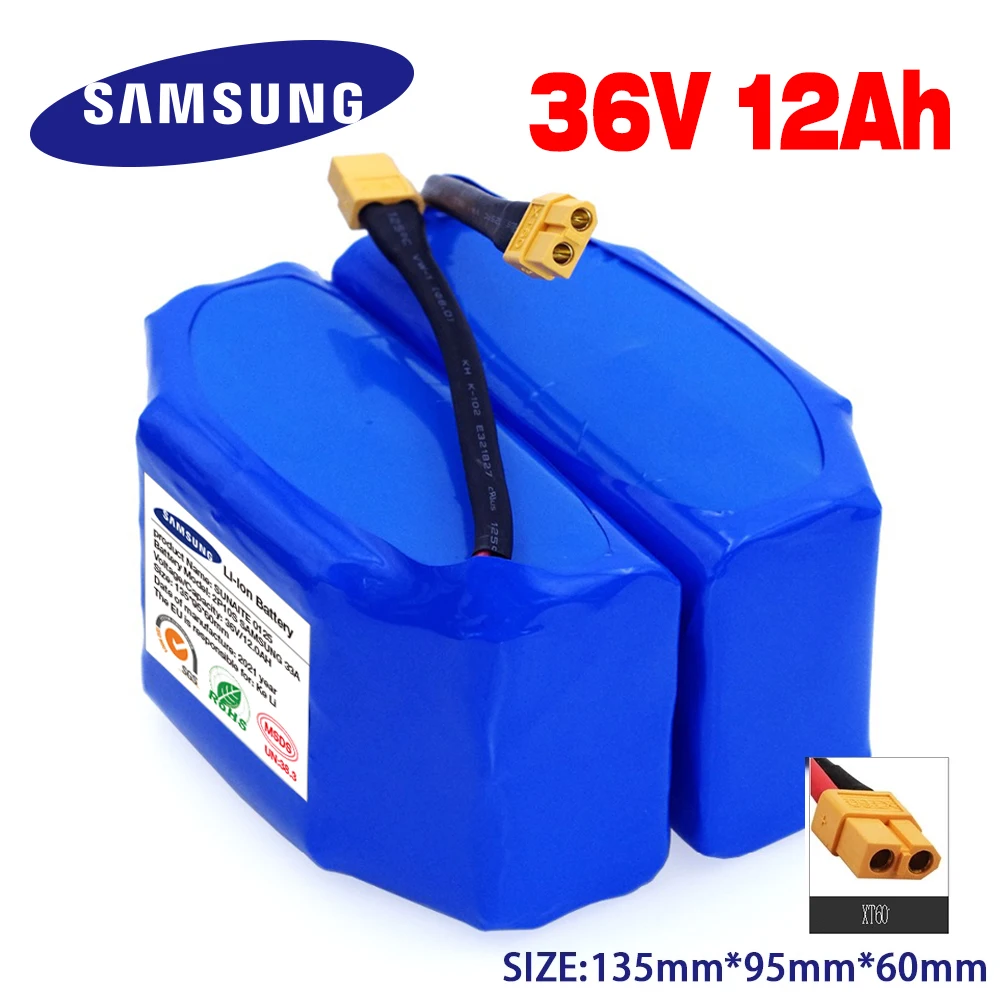 Original Pack 36V 12000mAh 12Ah Self Balancing HoverBoard Unicycle Li-ion Rechargeable Battery For Electric Scooter
Original Pack 36V 12000mAh 12Ah Self Balancing HoverBoard Unicycle Li-ion Rechargeable Battery For Electric Scooter