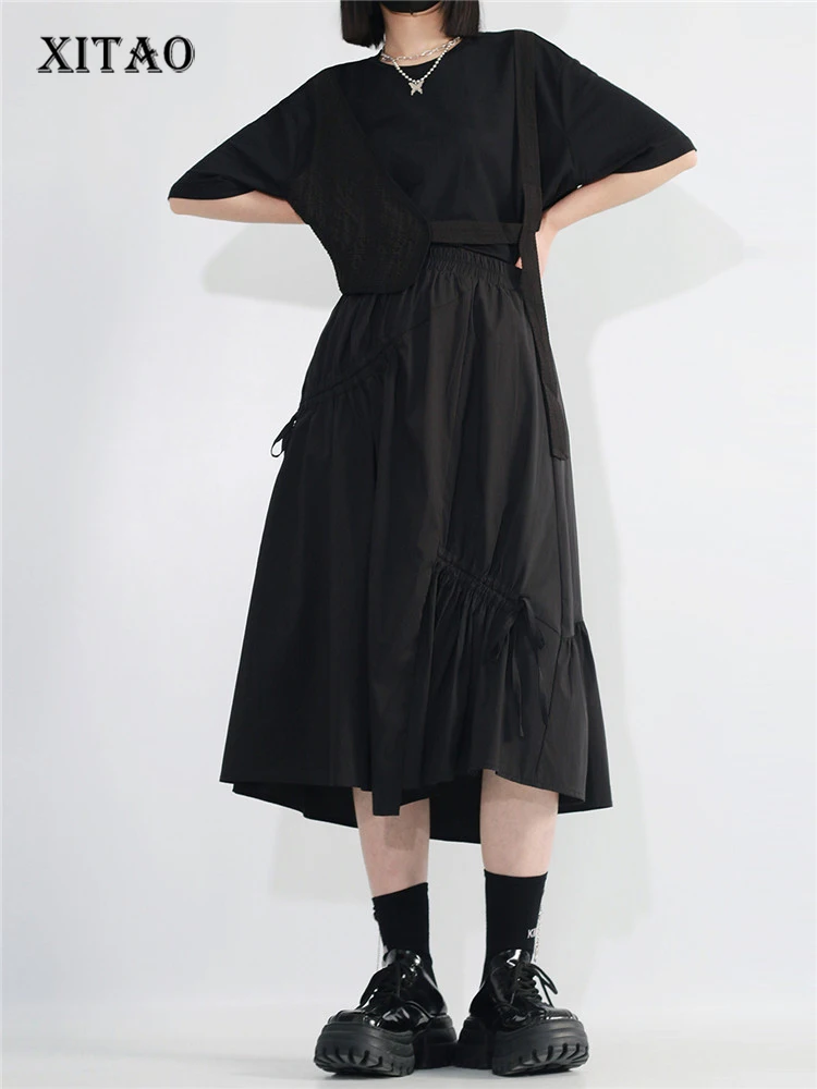 XITAO Black Skirt Fashion Women Elastic Waist Irregular Goddess Fan Casual Style 2022 Summer Minority Loose Skirt WLD7978
XITAO Black Skirt Fashion Women Elastic Waist Irregular Goddess Fan Casual Style 2022 Summer Minority Loose Skirt WLD7978