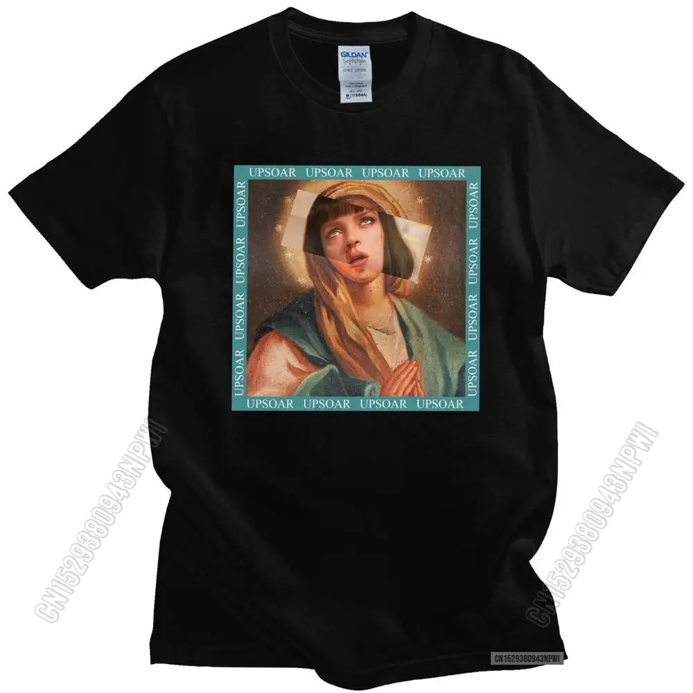 Quentin Tarantino Pulp Fiction T Shirt Mia Vintage Uniform Men Cotton Tee Movie 90S T-Shirt Popular Virgin Mary Tops Clothes 
Quentin Tarantino Pulp Fiction T Shirt Mia Vintage Uniform Men Cotton Tee Movie 90S T-Shirt Popular Virgin Mary Tops Clothes