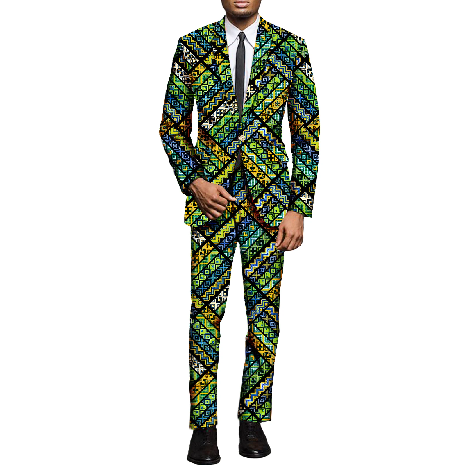 African for Men Slim Fit Dashiki Formal Suit Long Sleeve 2 piece Set Embroidery Coat Fashion Wedding Attire
African for Men Slim Fit Dashiki Formal Suit Long Sleeve 2 piece Set Embroidery Coat Fashion Wedding Attire