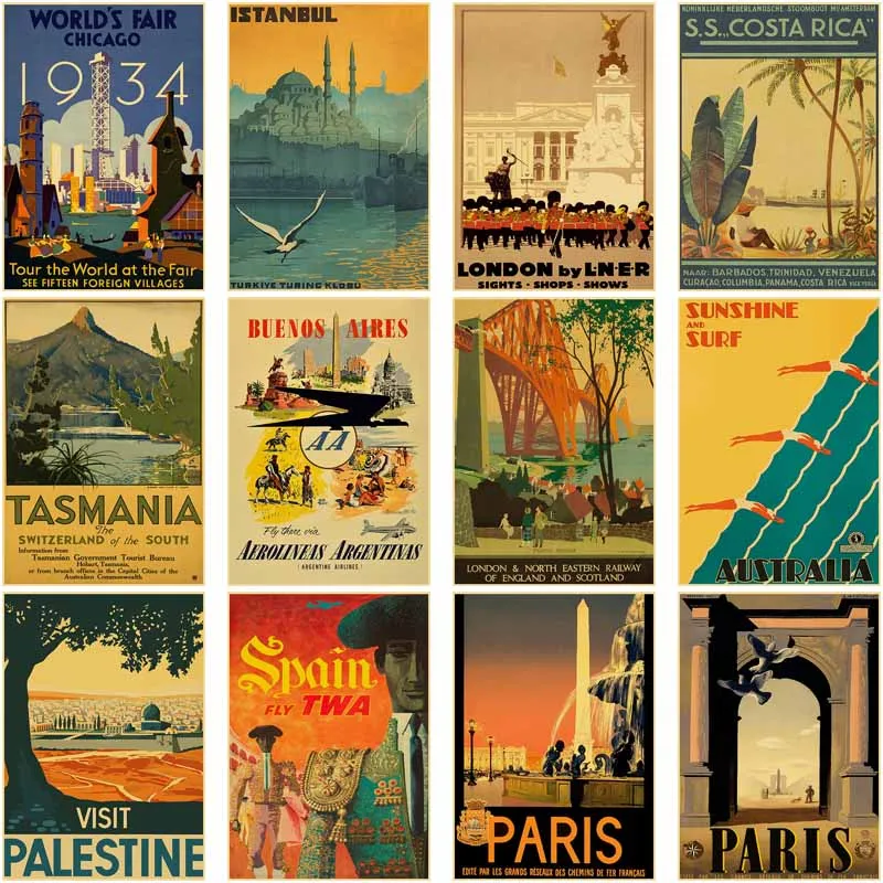 World Cities Travel Retro Poster Vintage Paris Sydney Dubai Landmark Prints Pictures Room Decoration Painting Wall Decor Mural
World Cities Travel Retro Poster Vintage Paris Sydney Dubai Landmark Prints Pictures Room Decoration Painting Wall Decor Mural