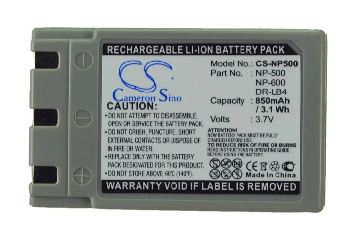Camera Battery 850mAh For KONICA Revio KD-310 KD-310Z KD-400Z KD-410Z KD-420Z KD-500Z KD-510Z 850mAh
Camera Battery 850mAh For KONICA Revio KD-310 KD-310Z KD-400Z KD-410Z KD-420Z KD-500Z KD-510Z 850mAh