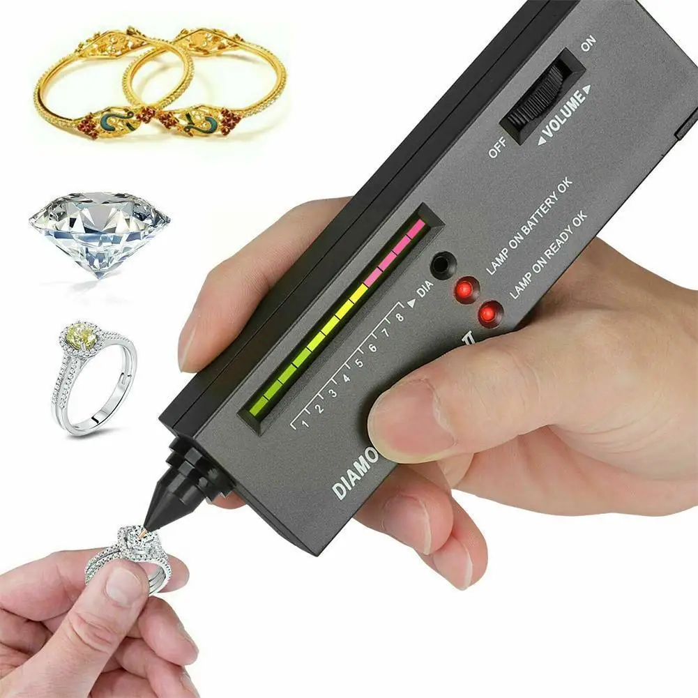 Diamond Gems Tester Pen Portable Jewelry Gemstone Selector Accurate Test Jewelry Indicator LED Tool Reliable Tool O9O6
Diamond Gems Tester Pen Portable Jewelry Gemstone Selector Accurate Test Jewelry Indicator LED Tool Reliable Tool O9O6