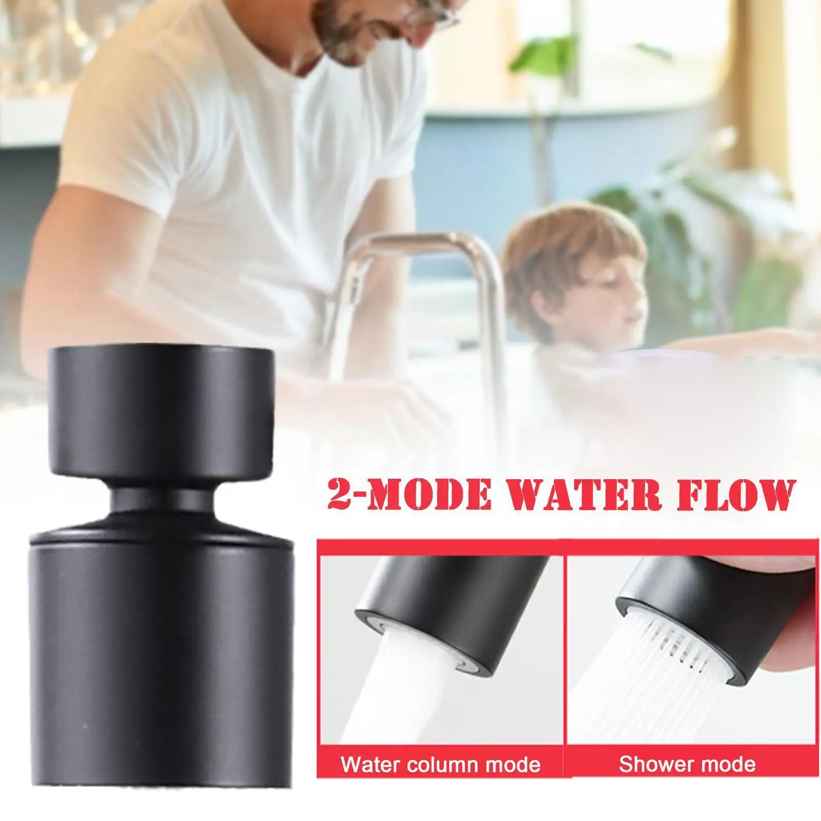 New Black 2 Mode Washbasin Faucet Nozzle 360° Rotary Aerator Kitchen Faucet Sink Splashback Bubbler Aerator Faucet Pressuri Q6n8
New Black 2 Mode Washbasin Faucet Nozzle 360° Rotary Aerator Kitchen Faucet Sink Splashback Bubbler Aerator Faucet Pressuri Q6n8