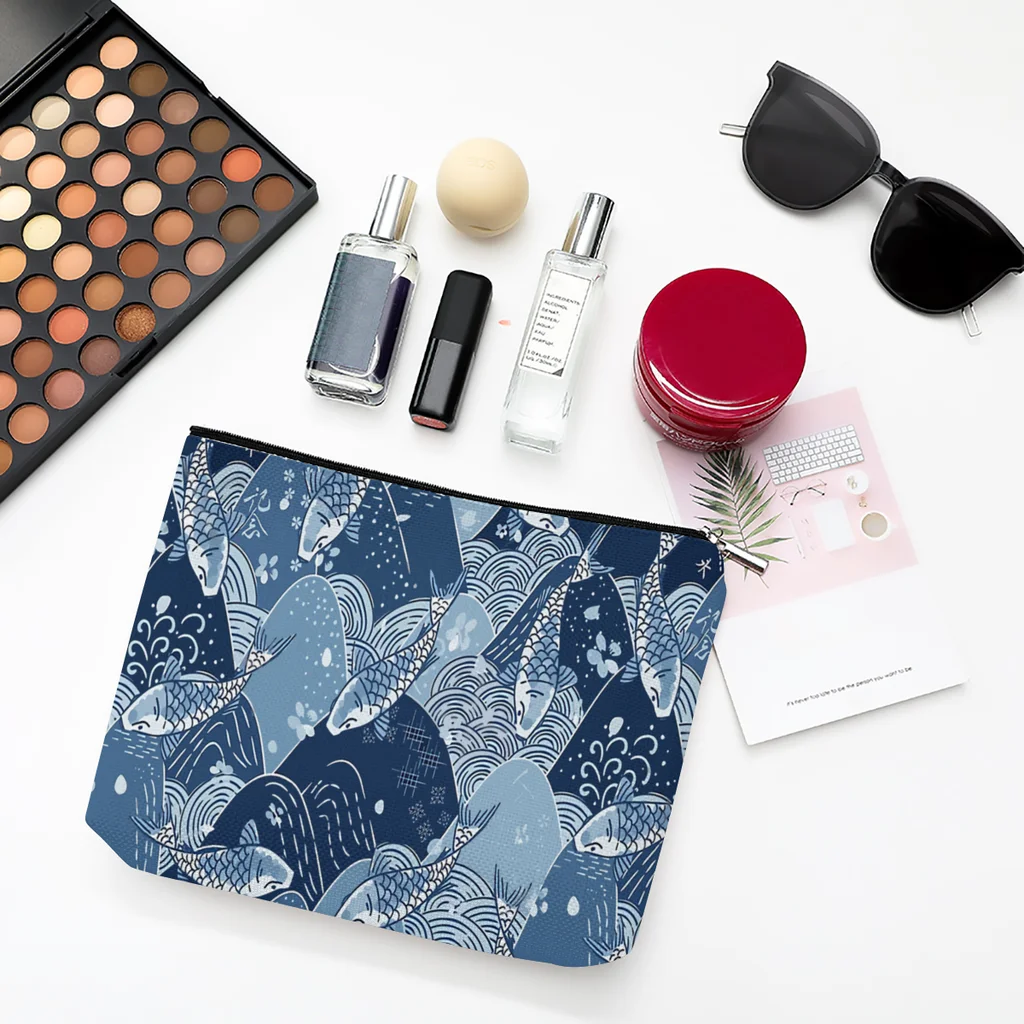 Japanese Koi Mountain Linen Women Cosmetic Bag Pattern Design Makeup Pouch Lady Tote Purse Zipper Clutch Phone Purse
Japanese Koi Mountain Linen Women Cosmetic Bag Pattern Design Makeup Pouch Lady Tote Purse Zipper Clutch Phone Purse