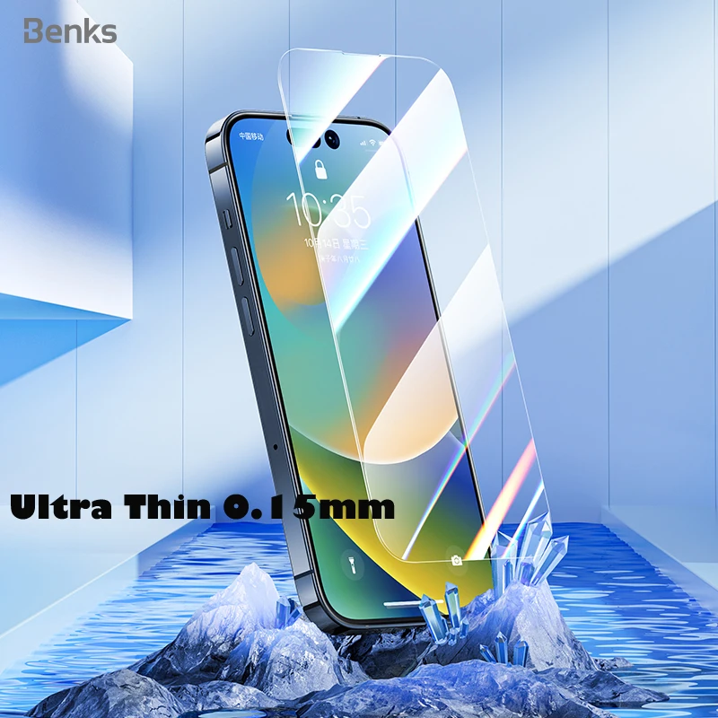 Benks Ultra-thin 0.15mm HD Tempered Glass Full Coverage Screen Film For iPhone14 Pro Max 14 Plus Explosion-Proof Protector Cover
Benks Ultra-thin 0.15mm HD Tempered Glass Full Coverage Screen Film For iPhone14 Pro Max 14 Plus Explosion-Proof Protector Cover